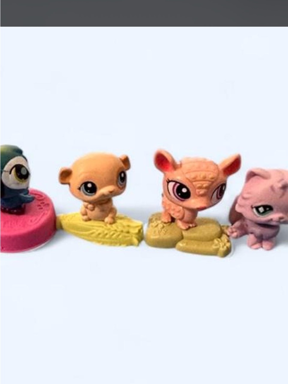 Littlest Pet Shop Mini Figures - Pink, Peach, Yellow